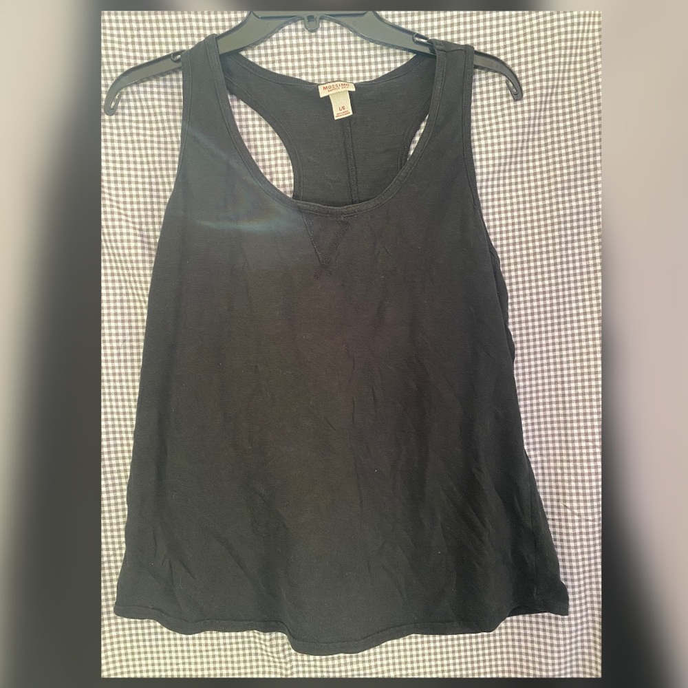 Black tank top.